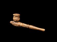 4.5" CARVED WOODEN PIPE