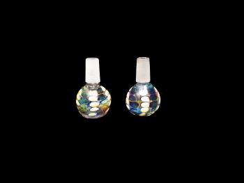 14 MM BLUE-GOLD FANCY ART HANDMADE BOWL