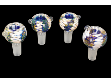 14MM/40 Gr DOUBLE GLASS SNAKE DESIGN ART HERB BOWLS