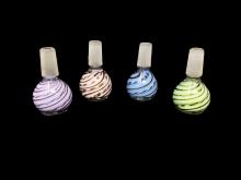 14MM MILKY COLORED STRIPED BOWL