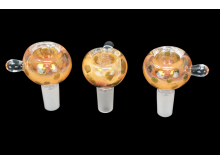 14MM/ 40 Gr GOLD FUMED AND DOT ART HANDLE HERB BOWLS