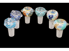 19 MM-35 Gr FUMED AND INSIDE ART HERB BOWLS-MIX COLORS