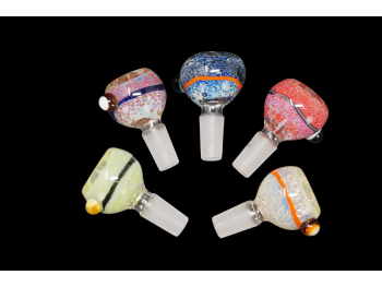 14MM/35 Gr FRITED AND ART HERB BOWLS, MIX COLORS