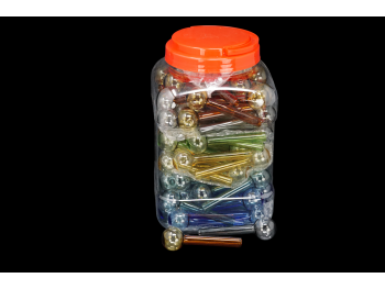 4' COLOR TUNE OIL SPOON, MIX COLOR, 90 PCS JAR