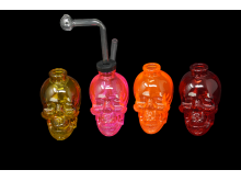 ELECTROPLATED  SCOL DESIGNS 3 PARTS OIL BUBBLER, MIX COLORS