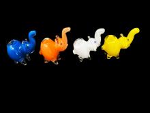 MINI ELEPHANT ASSORTED COLOR FRIT ART