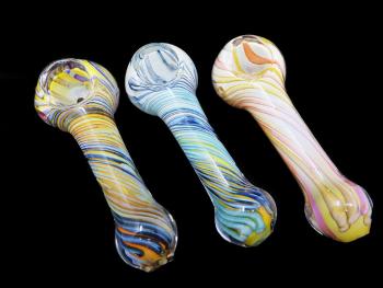 3.75" FUMED AND SWIRL ART HAND PIPE