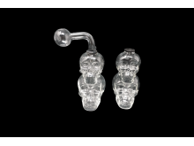5"/150 Gr 3 PARRTS DOUBLE SKULL OIL BUBBLER