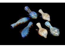 6 CT FISH CHILLUM BUNDLE, COLOR AND DESIGN AS PICTURE