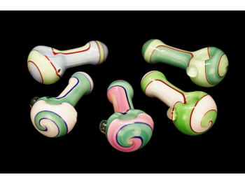 3.75'/85-90 Gr HIGH END HAND PIPE, COLOR MIX