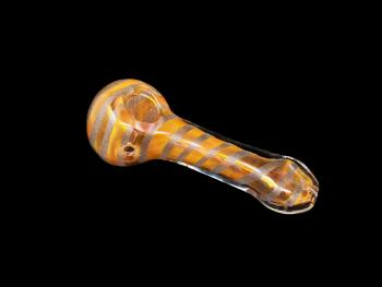 4"  SWIRL ART GLOW IN DARK  PIPE