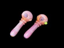 5"/135 Gr. MILKY ART GOLD ACCENT RIM PIPE