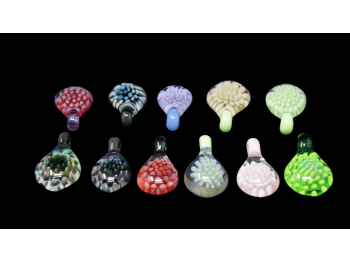 HAND MADE GLASS FLOWER PENDANT/ COLOR MIX