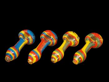 3.5"/60 Gr RASTA COLOR PATTERN BRIGHT HAND PIPES