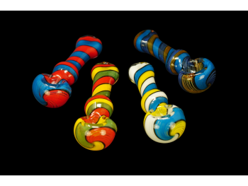 3.75"/55 Gr RASTA & BRIGHT COLOR ART HAND PIPES, COLOR MIX