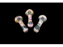3.75"/80 Gr. DOUBLE GLASS WITH FANCY ART HAND PIPE