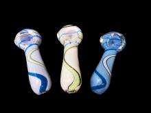 4"/80 Gr. SLIME SWIRL ART MULTI COLORED HAND PIPE