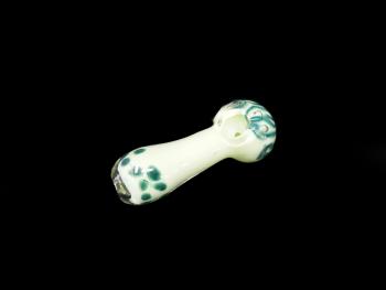4"/70 Gr. SLIME COLORED SPOTTRED TUBE AND HEAD ART HAND PIPE 