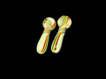 3.75"/80 Gr. SLIME COLOR RASTA ART HAND PIPE 