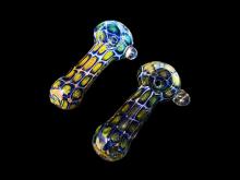 4"/85 Gr. WINDOW ART DOUBLE GLASS HAND PIPE