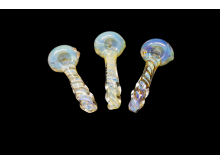 4' 70-75 Gr FUMED AND TWIST HANDLE ART PIPE