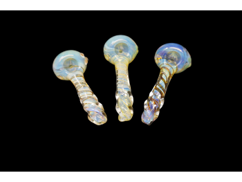 4' 70-75 Gr FUMED AND TWIST HANDLE ART PIPE