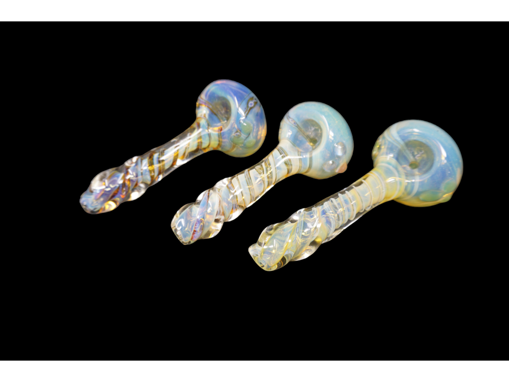 4' 7075 Gr FUMED AND TWIST HANDLE ART PIPE