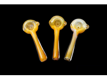 4'-50 Gr GOLD- SILVER FUMED SKINNY HANDLE PIPE
