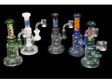 6.5"/1200 Gr REVERSIBLE ART FANCY WATER PIPE, COLOR MIX