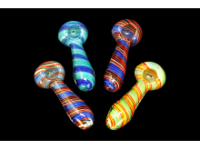 4.25"/105 Gr MULTI COLOR SWIRL ART  HAND PIPE, COLOR ASSORTED