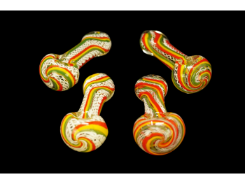 3.75"-4"/ 90 Gr RASTA ANS BRIGHT ART FLAT MOUTH HAND PIPE