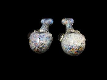 4.5" R4 FRIT ART MARBLE HAND PIPE 