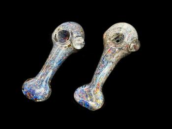 4.5" R4 FRIT ART MARBLE HAND PIPE 