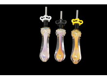 5"/55 Gr GOLD FUMED PINEAPPLE ART NECTAR STRAW SET