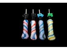 4.5' 42 Gr MILKY TUBE SWIRL ART NECTAR COLLECTOR