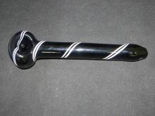 6" BLACK TUBE WITH WHITE SWIRL PIPE