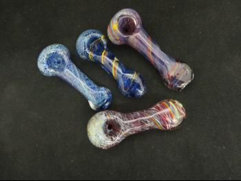 3.25" SILVER FUMED FRIT ASSORTED COLOR 