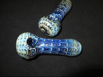 4.5" DOUBLE GLASS FANCY PIPE