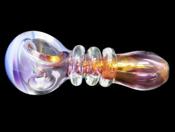 4"  PURPLE HEAD GOLD RIM PIPE