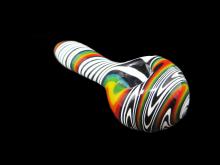 4.5" FANCY RASTA ART PIPE