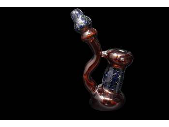 6.25'-205 Gr DICHRONIC AMBER HANDLE BUBBLER