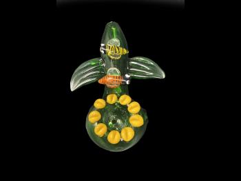 4.5" / 90 GR SUNFLOWER ART W/ BEES HANDPIPE