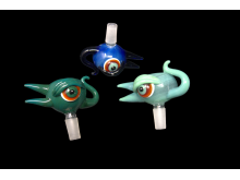 14MM 75-80 Gr EYE ART BOWL WITH HANDLE AND SPIKES