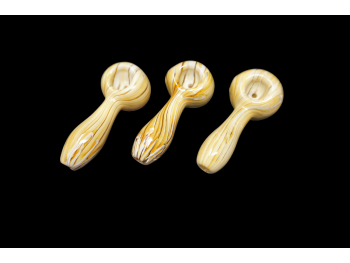 3.5' 60 Gr CURED WOOD DESIGN GLASS HAND PIPE