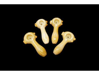 3.5' 65 Gr WOOD COLORED GLASS HAND PIPE