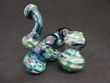 COLOR TUBE AND FANCY ART THREE CHAMBER BUBBLER