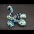 COLOR TUBE AND FANCY ART THREE CHAMBER BUBBLER