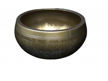 11 CM/ 425 Gr TIBETAN SINGING BOWL, MIX PRINT