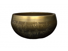 11 CM/ 390 TIBETAN SINGING BOWL, MIX PRNT