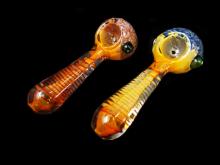 GOLD SWIRL ART HAND PIPE